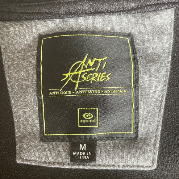 Rip Curl Anti-Series Grey and Black Hoodie, Size Medium - Picture 5 of 6